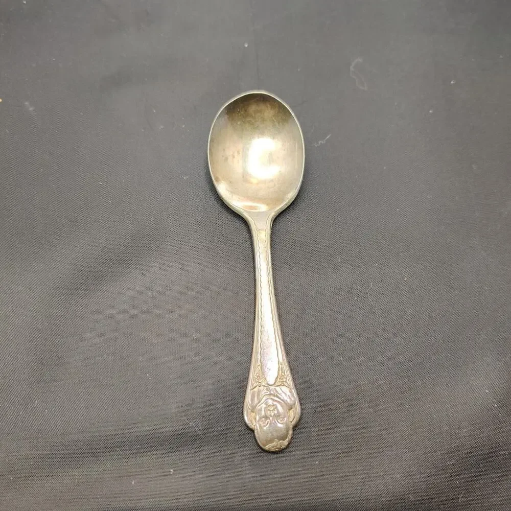 Vintage Gerber Baby Spoon Silver Plated McGlashan Clarke Co Flatware Collectible